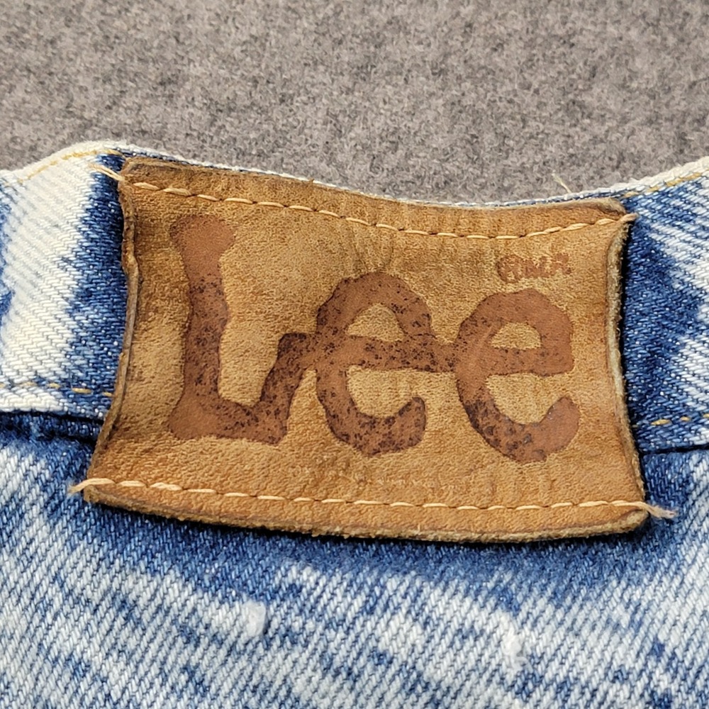 Lee Jeans Womens Sz 8 Med Vtg 80s Acid Wash High Waist Mom Skyriders USA Denim - Picture 10 of 12